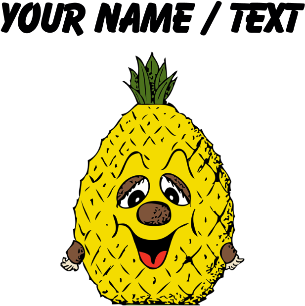 Custom Cartoon Pineapple Shower Curtain - Cartoon Pineapple Shower Curtain (700x700)