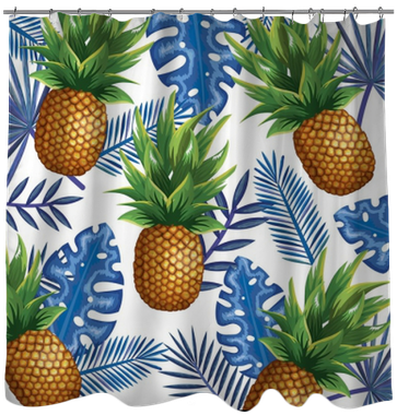 Tropical Garden With Pineapple Vector Illustration - Pineapple (400x400)