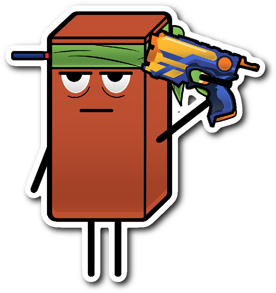 Zombie Hunter Headshot Brick Vinyl Sticker - T-shirt (1064x1064)
