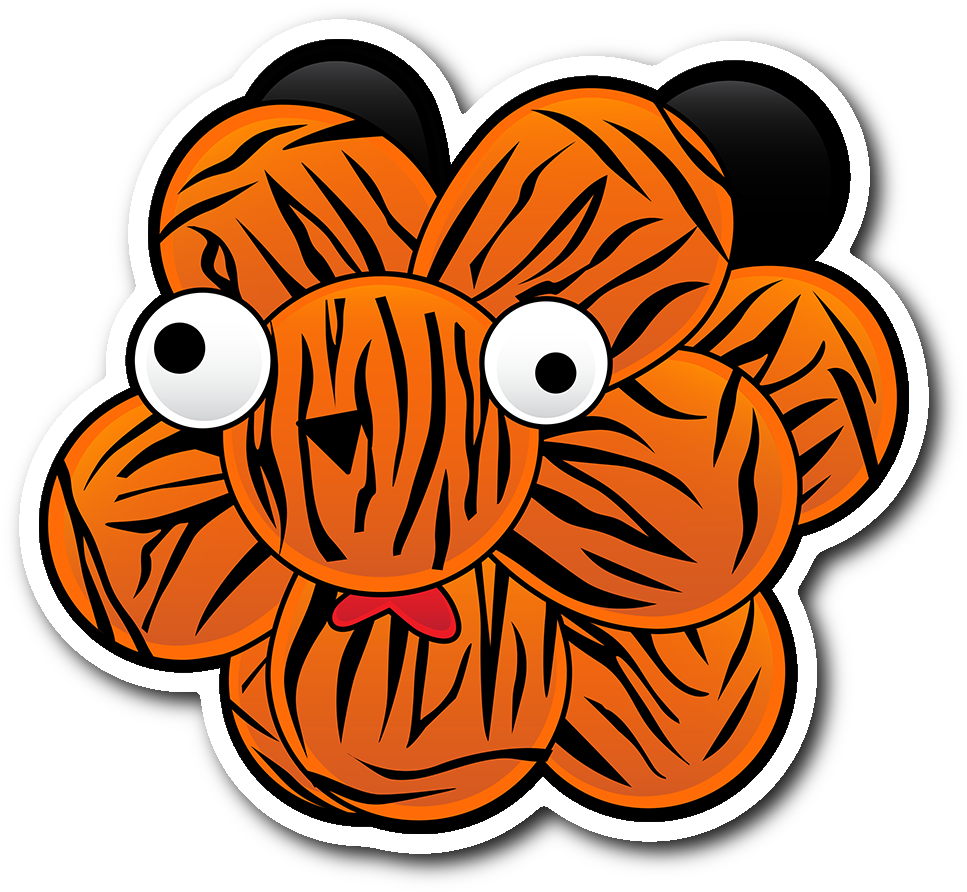 Balloon Tiger Vinyl Sticker - Rit Balloon Tiger Sticker (1064x1064)