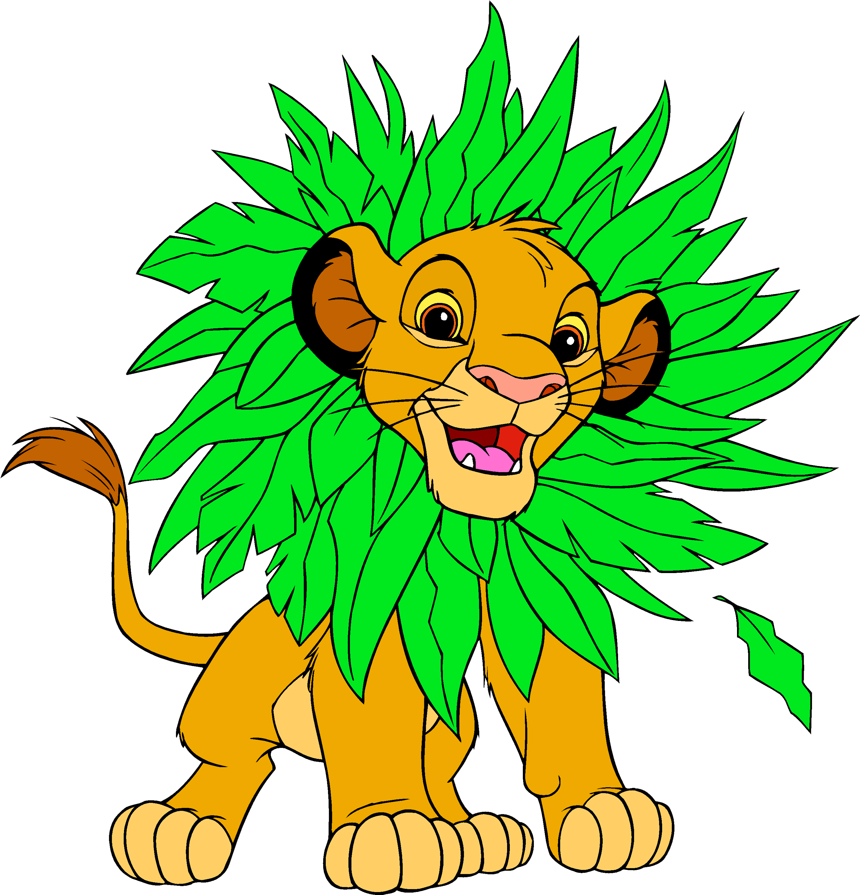 Simba Mufasa Nala Sarabi Clip Art - Lion King Simba Leaf Mane.