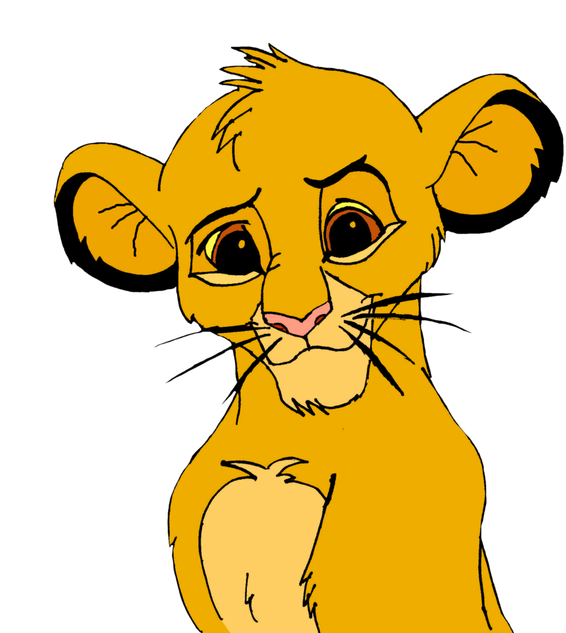 Simba Cub Colour By Purpledragongirl Simba Cub Colour - Caricature (900x917)