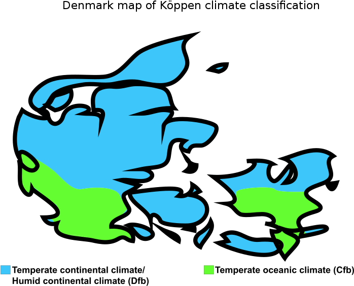 Denmark Map Of Köppen Climate Classification - Koppen Climate Classification Of Denmark (800x587)