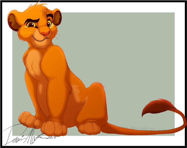 Here, Have A Simba By Laniej - Cartoon (800x632)