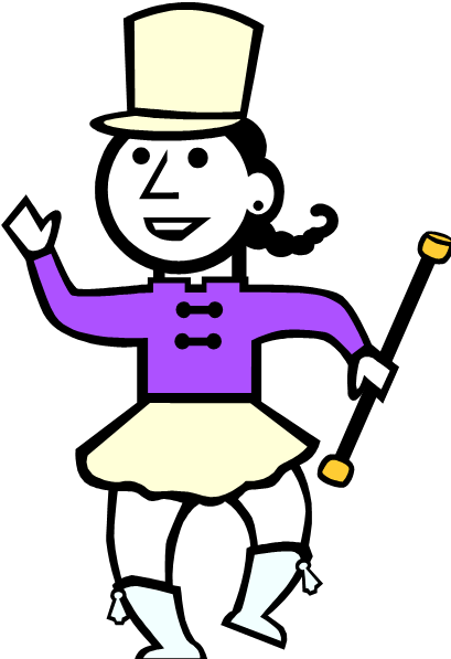 There Is 46 Baton Twirler Free Cliparts All Used For - Clip Art (409x597)