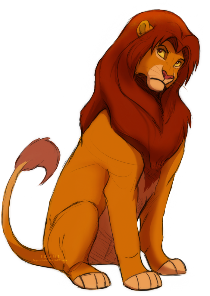 Simba By Feyscat - The Lion King (735x1012)