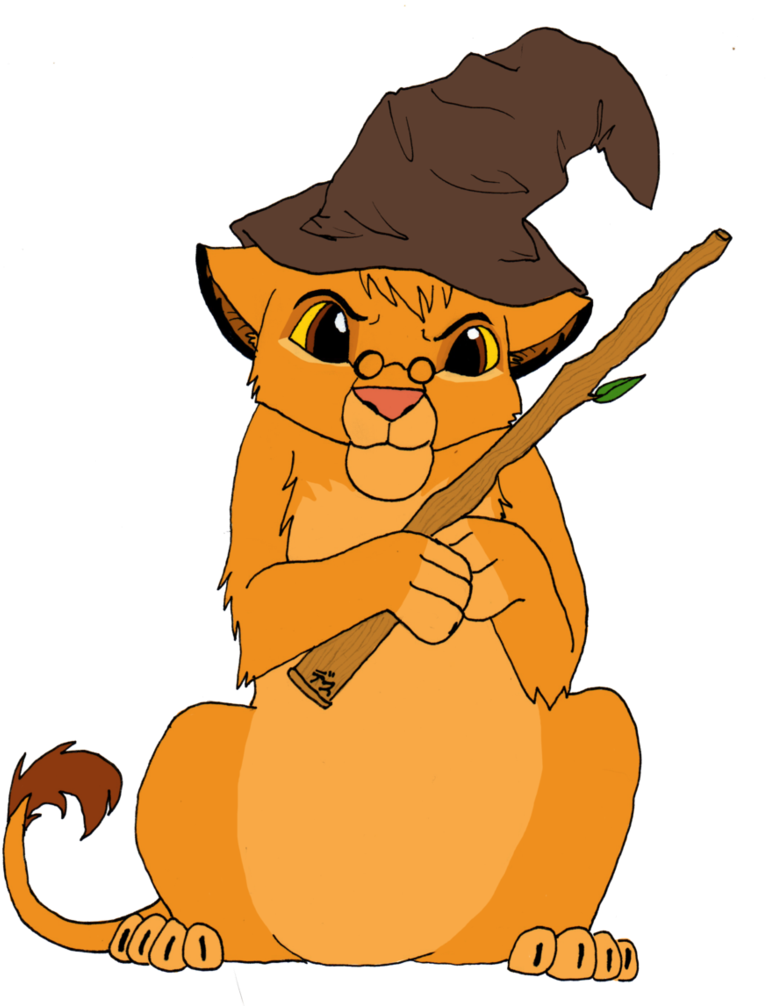 Halloween Day 2 Wizard Simba By Awkwardly Handsome - Cartoon (790x1010)
