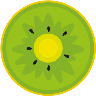 Kiwi Fruit Circle Icon - Kiwi Vector Icon Png (512x512)