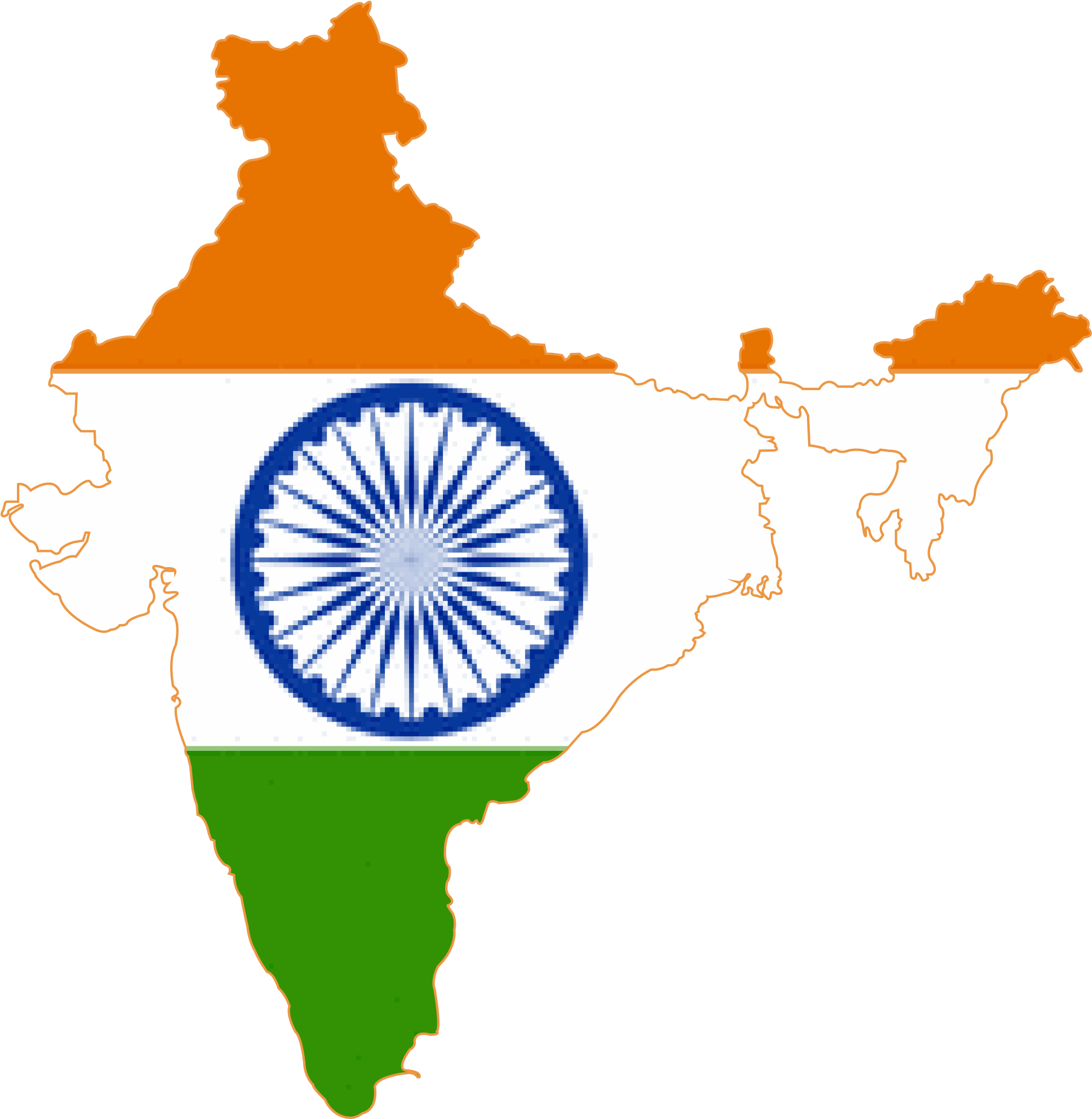 Indiagraphic - Map Of India With Flag (1995x2000)