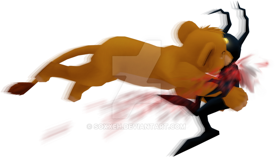 Simba Vs Heartless By Soxxeh - Kingdom Hearts Young Simba (900x506)