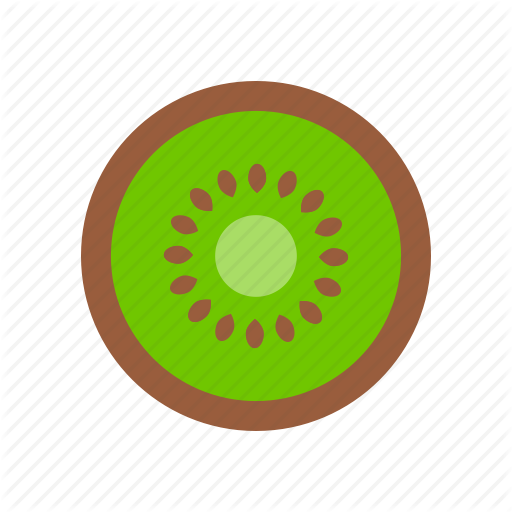 Kiwi Tropical Fruit Icon Shadow Royalty Free Vector - Kiwi Icon (512x512)