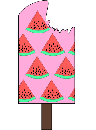 Picolé De Melancia - Picolé Png Vetor (370x500)
