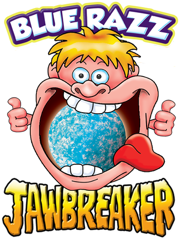Blue Razz Jawbreaker - Jaw Breaker Clipart (388x478)