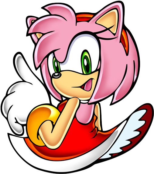 The Character Theme Of Amy Rose, Detailing Who She - Sonic The Hedgehog Cupcake Topper (550x600)