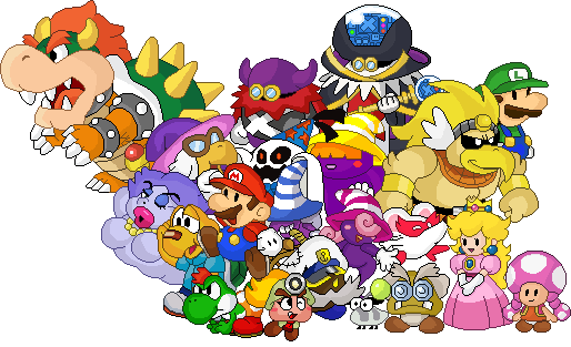 Squish-squash 191 26 Paper Mario Cast By Therealmulderman - Paper Mario All...