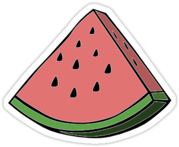 Pop Art Watermelon By Luckylucy - Watermelon Clip Art (375x360)