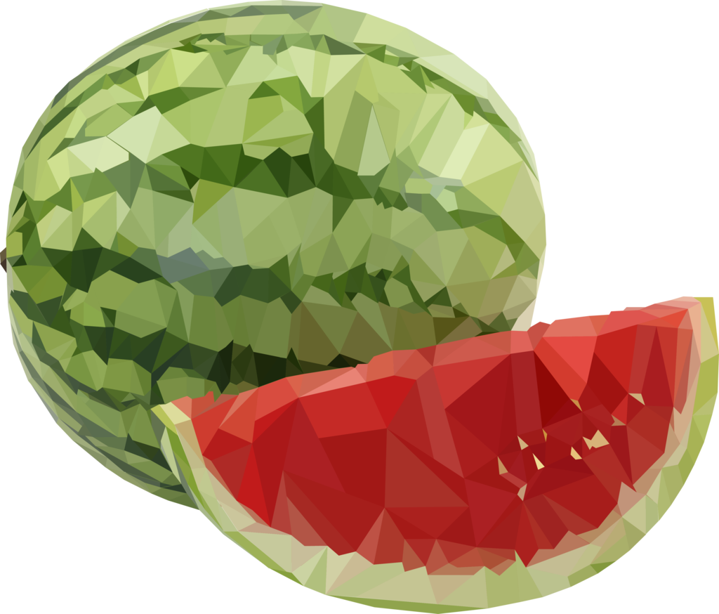 Polygonal Watermelon By Ficklemytancy - Fresh Watermelon (1024x874)