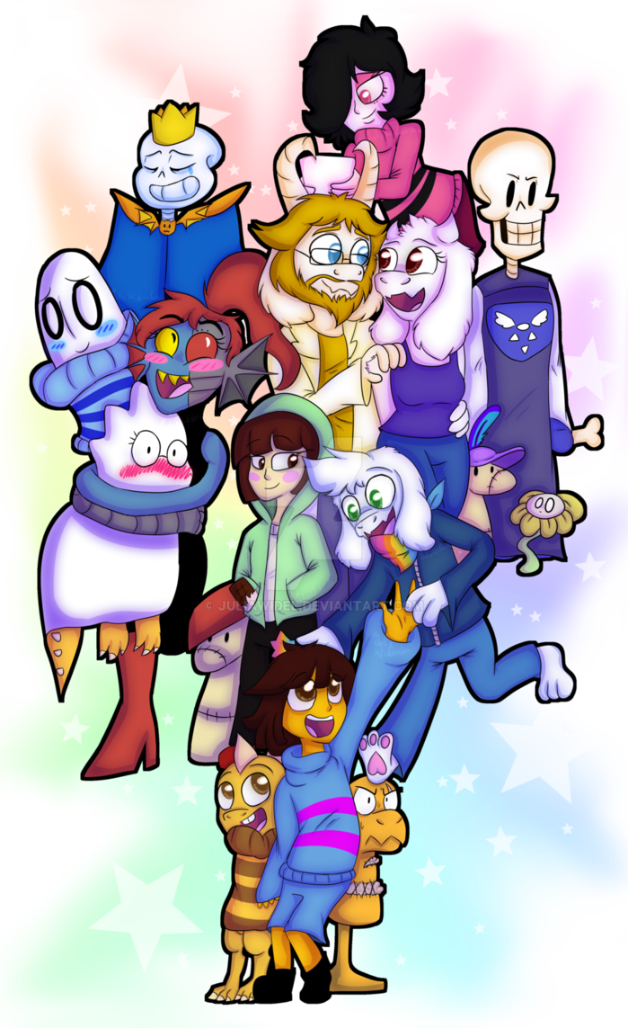 Storyshift Redraw By Juliawidel - Undertale Storyshift All Characters (699x1143)