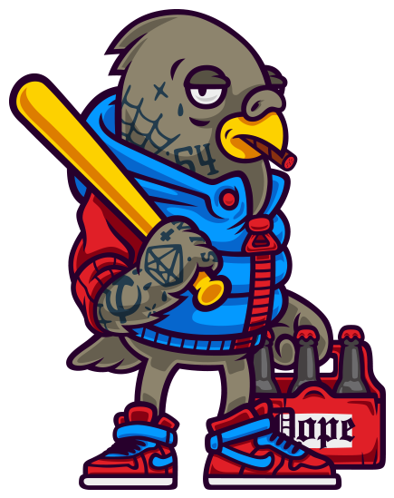 Dope Birds On Character Design Served - Dope Birds (600x579)