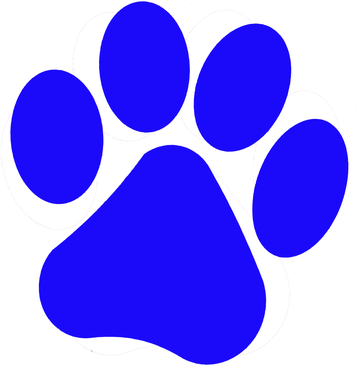 Footprint Animal Cat Png Image - Huellas De Perro Colores (1280x1280)