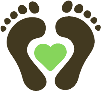 Footprint Clipart Foot Care - Baby Feet In Heart Clip Art (363x370)