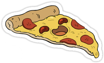 Pizza Slice Cartoon - Send Virtual Pizza (375x360)