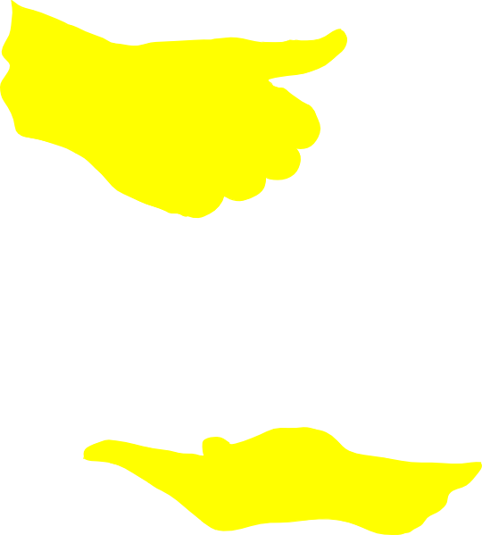 Yellow Hand Silhouettes Clip Art At Clker - Illustration (540x599)