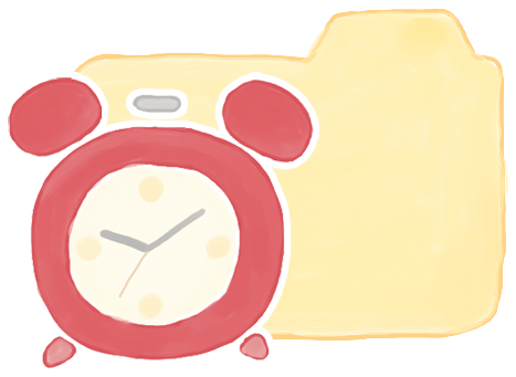 Yellow Folder With Alarm Clock Icon - Icon (512x512)