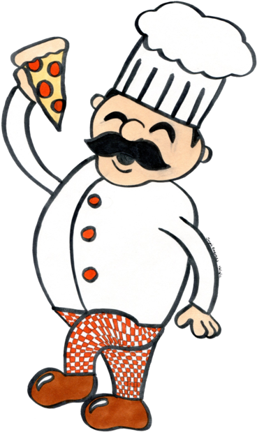 Pizza Chef By Estherella - Chef De Pizza Png (400x622)