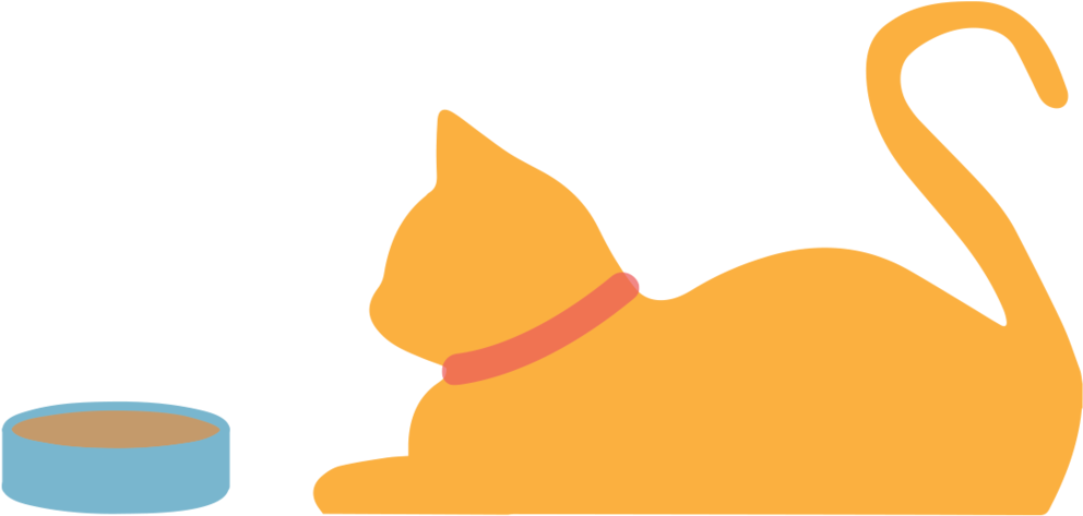 Cat Food - Cat Silhouette Laying Down (1000x785)