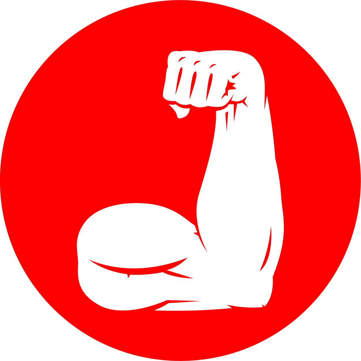 Muscle Arm Bodybuilding Icon - Red Muscle Png (1280x1280)