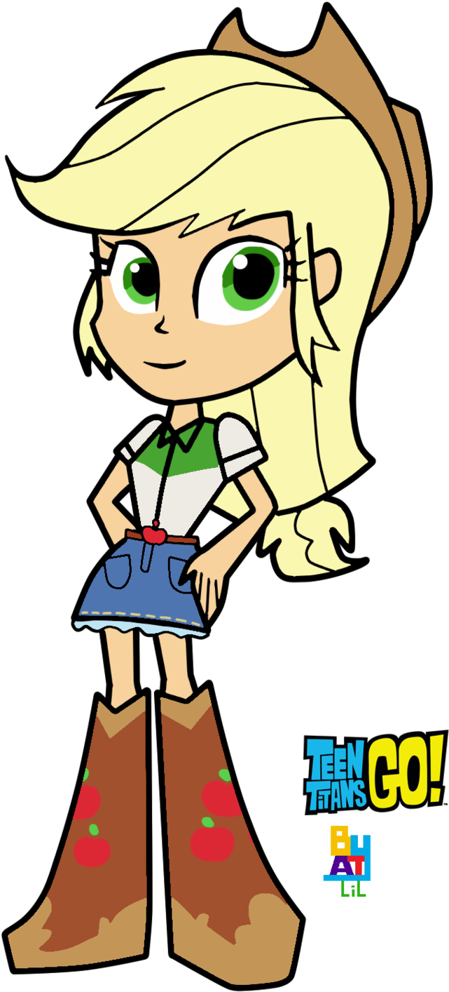 Teen Tiatns Go By Lilathabasca - Mlp Eg Applejack (1024x1451)