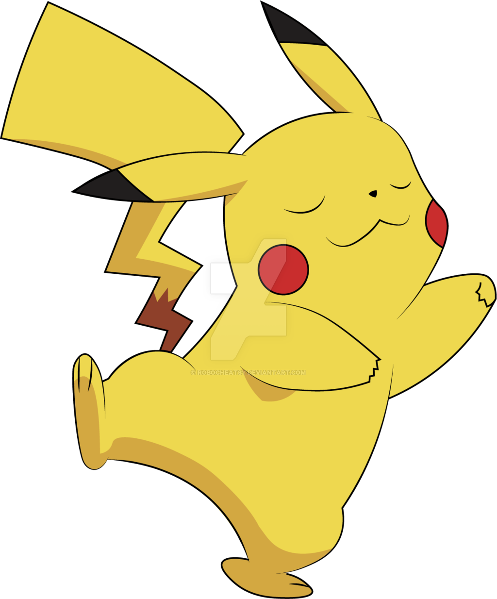 Pikachu Vector By Robocheatsy - Vector Image Of Pikachu (1024x1234)