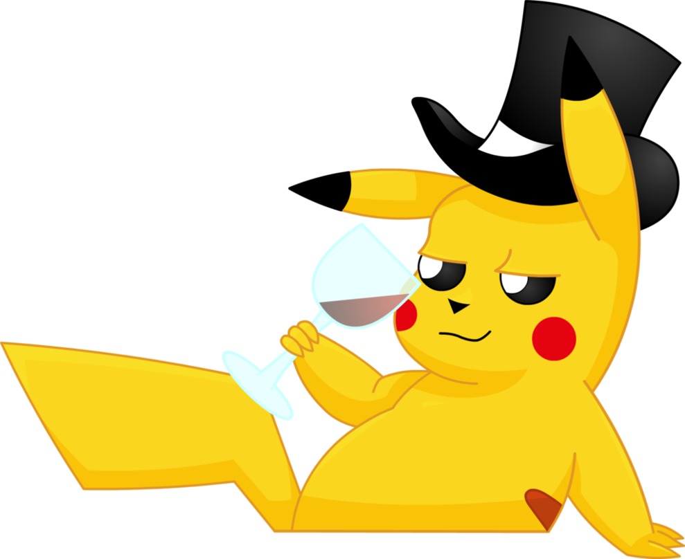 Pikachu With A Top Hat By Meskitt - Pikachu With Top Hat (989x808)
