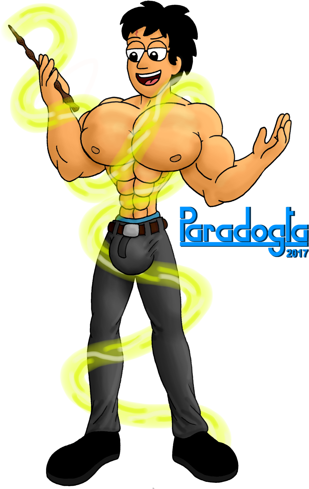 Harry Muscle Spell By Paradogta - Paradogta Deviant Art (1024x1638)