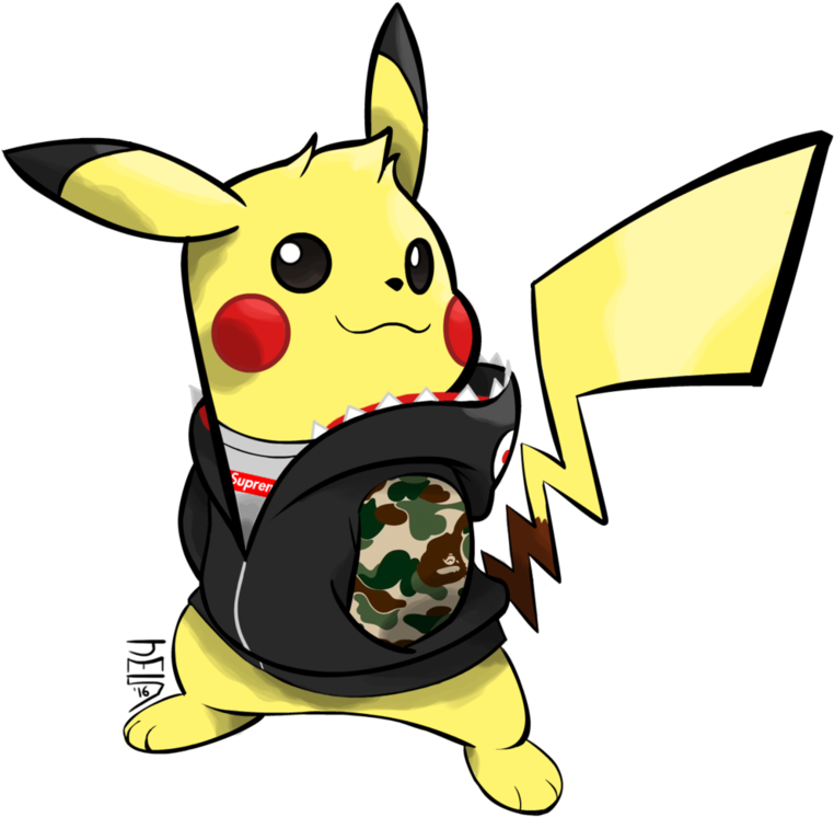Supreme Brand Pikachu By Seto - Free Post Malone Type Beat Value Ft Drake Free Type (927x1200)