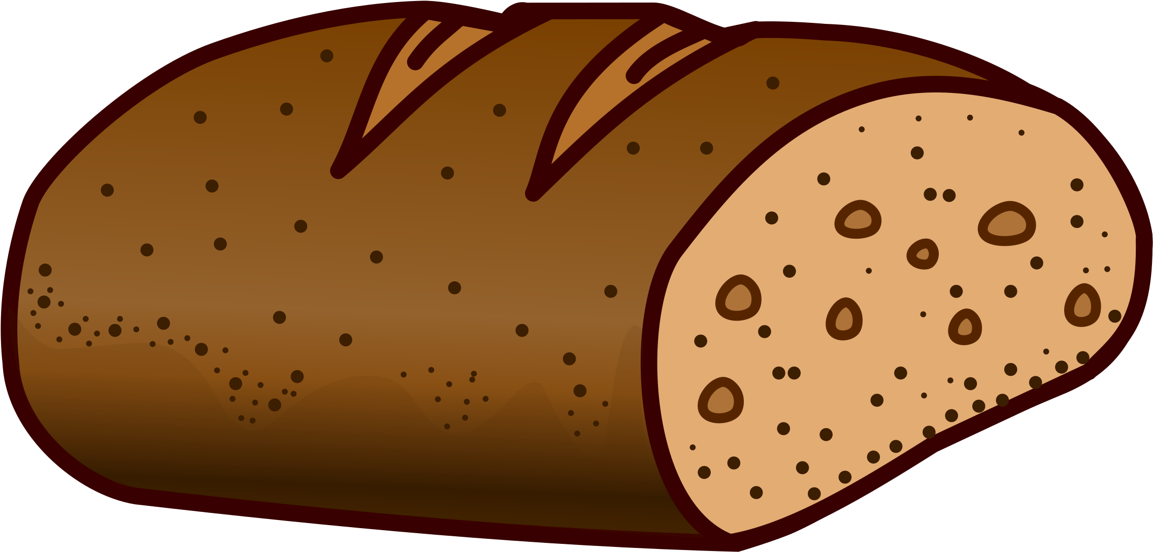 Rolls Clipart Garlic Bread - Brot Clipart (2400x1216)