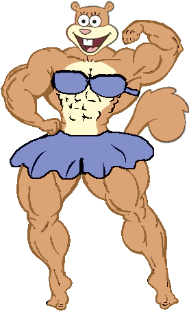 Muscle Sandy Flexing By Thefranksterchannel - Sandy Cheeks With Muscles (297x463)