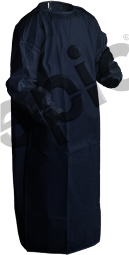 Microporous Film Coated Cleanroom Isolation Gown, Elastic - Pocket (265x543)