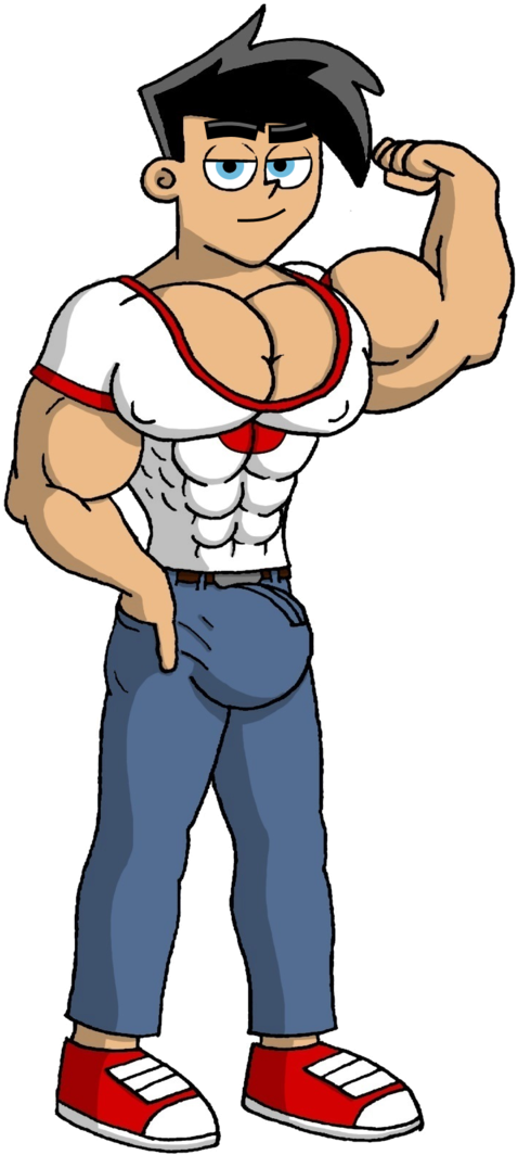 Bodybuilderin Mosen Cartoon Onanieren