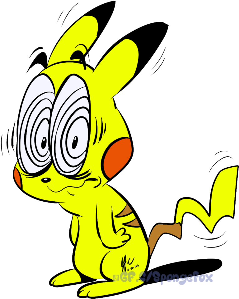 Staring Pikachu By Spongefox - Cartoon (806x991)