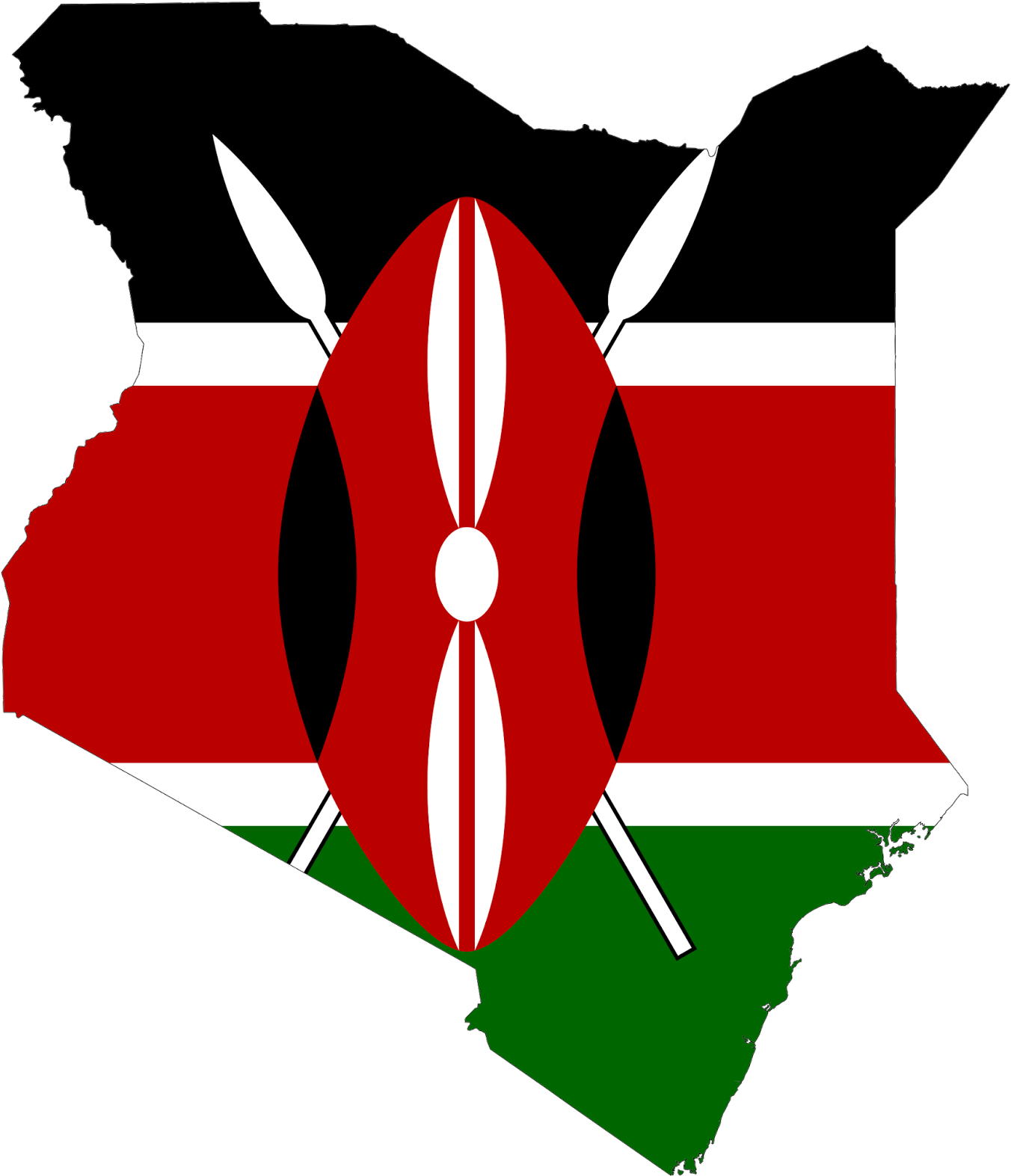 Πέμπτη, 5 Μαΐου - Kenya Flag And Map (1373x1600)