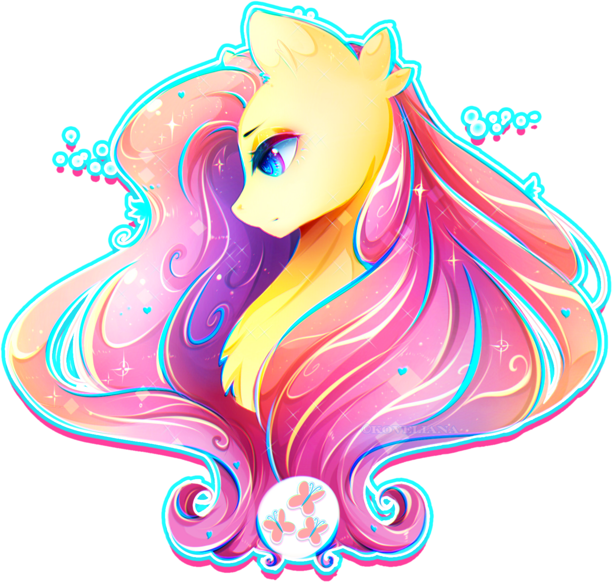 Koveliana 883 23 Fluttershy By Koveliana - Fluttershy Drawings (1280x1241)