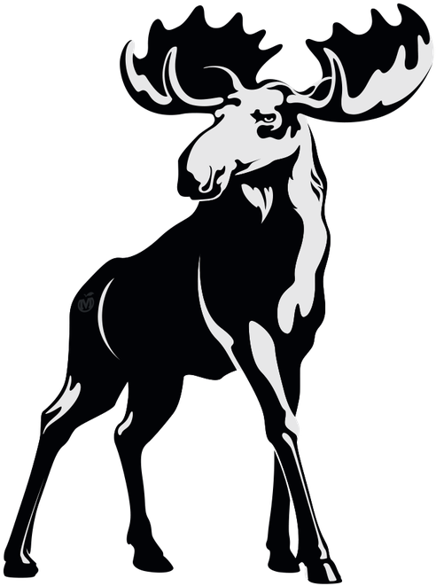 Saturday April - Black And White Moose (525x700)