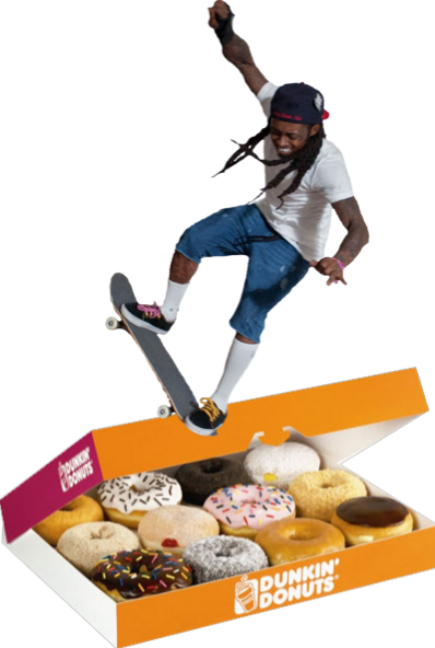 Skateboarding My Edit Lil Wayne Weezy Doughnut Png - Lil Wayne Skateboarding (398x592)