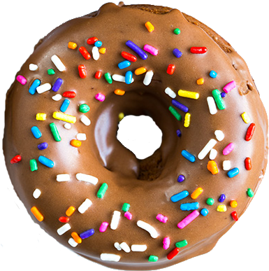Chocolate Sprinkle Donut- My Edittumblr Transparent - Chocolate Donut With Sprinkles (426x639)