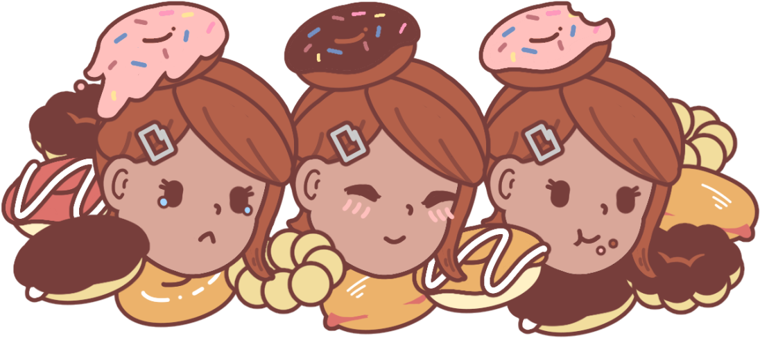 Seiko Kimura Aoi Asahina Ruruka Andou Danganronpa 3 - Doughnut (1280x549)