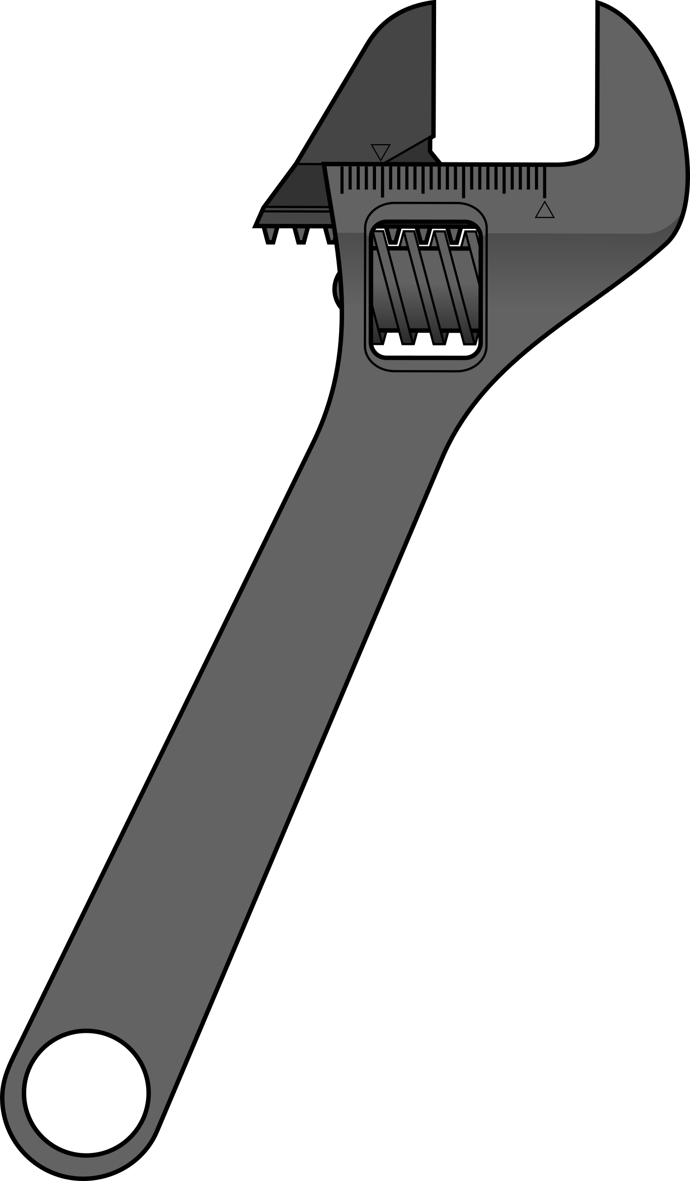 Adjustable Wrench Vector (1402x2400)