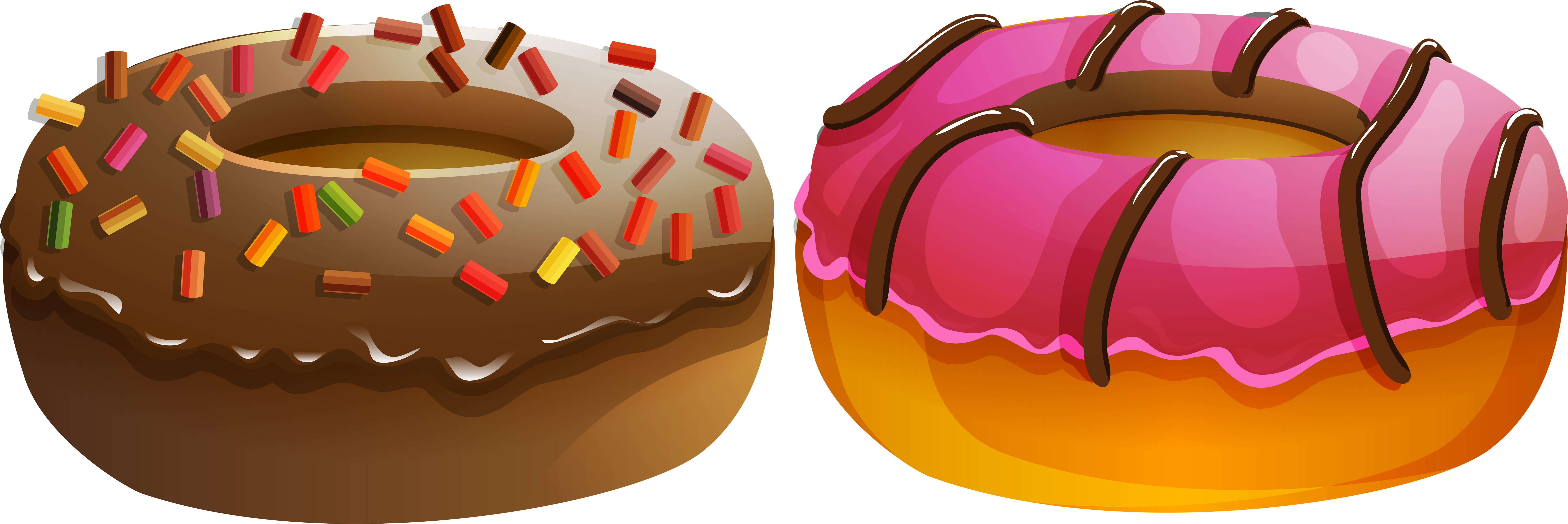 Doughnuts Png Clip Art Image - Donuts Clipart Png (8000x2673)