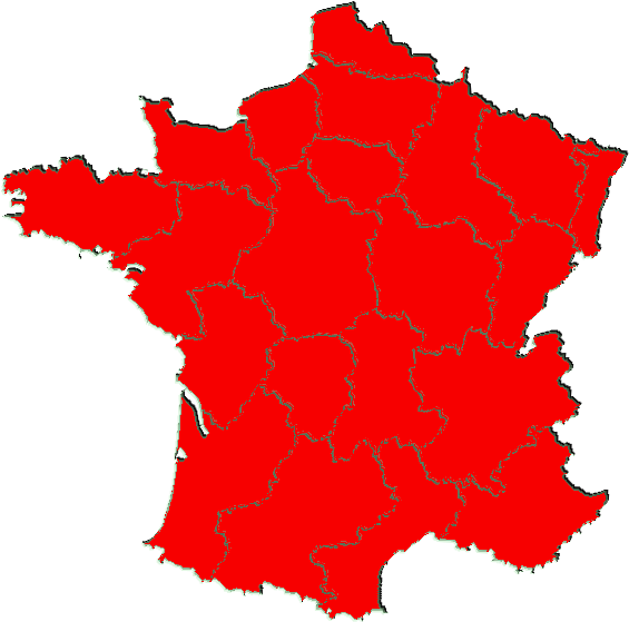 Red State France Is Doing Fine, Thank You - Carte France Flat (564x573)